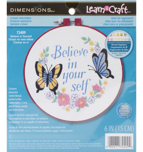 Dimensions 72409 Believe In Yourself Kit Tripulacion Punto 5