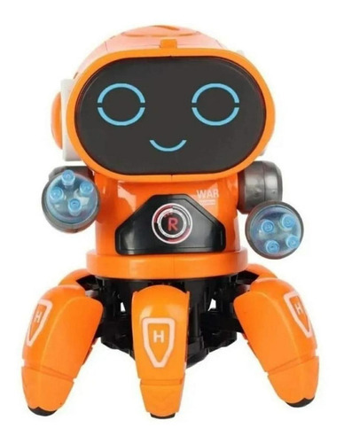 Brinquedo Robô Aranha Dançarino 6 Pernas Com Luz, Som