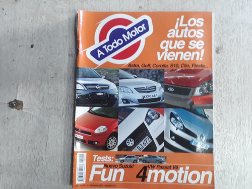 Revista A Todo Motor Nº110 Suzuki Vw Passat Astra Golf Corol