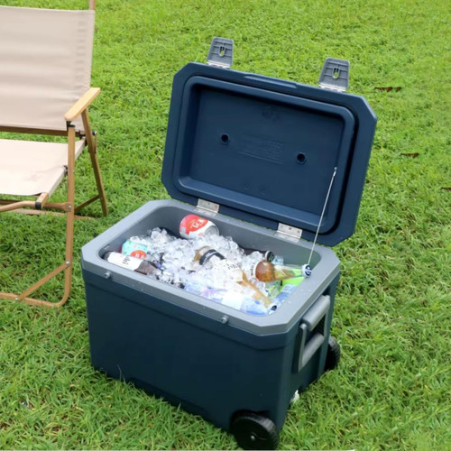 Cooler Nevera De 45lts Portatil Hielera Con Ruedas Camping