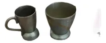 Comprar Antiguas Medidas De Whiskys X2,en Bronce,muy Antiguas,de Bar