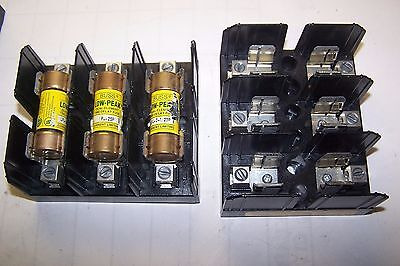 2) Buss J60030-3cr Fuse Block 600 Vac 30 Amp With Fuses  Ssv