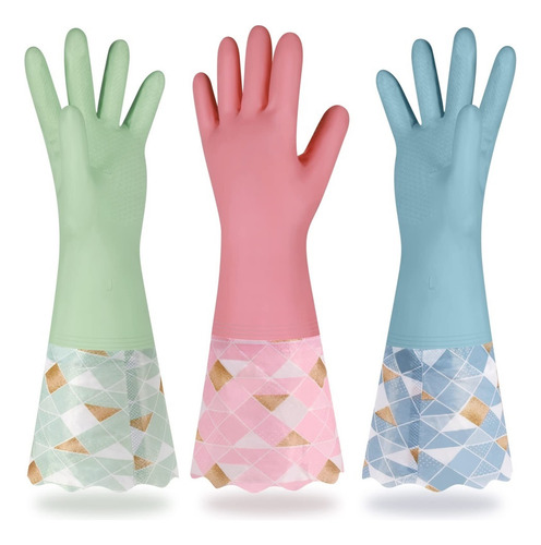 Guantes De Limpieza For El Hogar, 3 Pares De Guantes