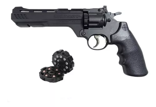 Pistola Co2 Revolver Vigilante Mun/diabolos Cal. 4.5 + Envio