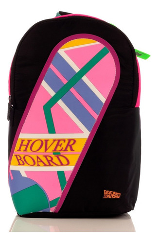 Mochila Back To The Future Hoverboard Original Oficial Nueva Color Negro Diseño de la tela ALTA CALIDAD