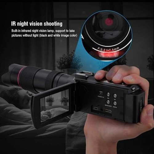 Ordro Ac3 Videocámara 4k Para Vlogging, Grabadora Wifi Fhd 1