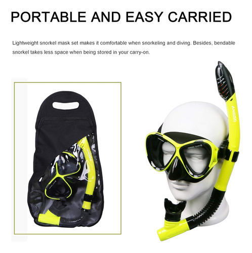 Conjunto De Snorkel Anggo, Adultos, Recreación, Anti-fog