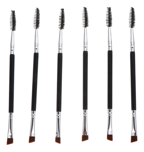 Brocha Pro Brush Para Cejas Y Rímel De Doble Cabezal, 6 Unid