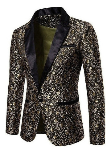 Blazer Hombre Floral Para Fiesta Cena Boda Baile Graduación