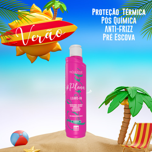 Leave-in Plena 500ml + Óleo De Argan 60ml Tróia Hair