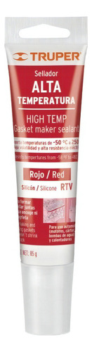 Sellador Altas Temperaturas Silicon Rojo 85 Gr Truper 17566