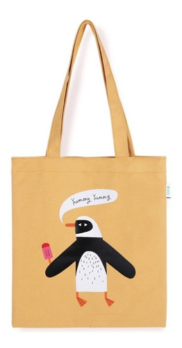 Bolsa Tote Estampada Pinguim