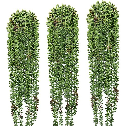 3 Piezas De Planta Colgante Artificial  String Of Pearl...