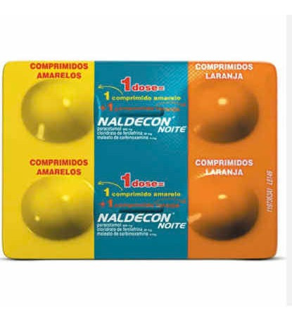 Naldecon Noite C/4 Comprimidos Alívio Para A Hora Do Sono