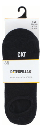 Medias Caterpillar Fdtn Crew Sock 3pac Pitch Black Hombre