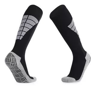 VCTINA Calcetines de fútbol unisex con almohadillas de goma antideslizantes suaves calcetines de compresión para correr baloncesto fitness 