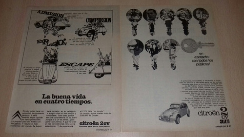 P62 2 Clipping Publicidades Auto Citroen $1650 El Lote Compl