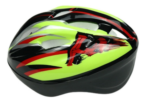 Imagem 6 de 8 de Kit Verde Capacete Joelheira Cotoveleira Munhequeira Infanti