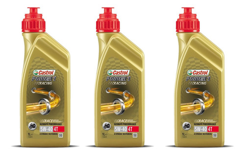 Kit Óleo Castrol Power 1 Racing 4t 5w40 Bmw Gs 1200 3 Litros