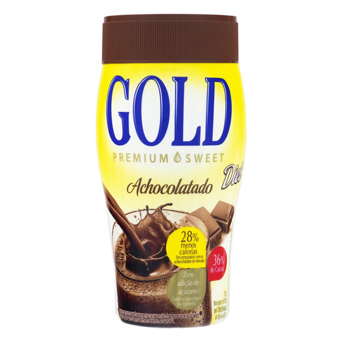 Imagem 2 de 3 de Cacau em pó Gold Premium Sweet sem glúten pote 200 g