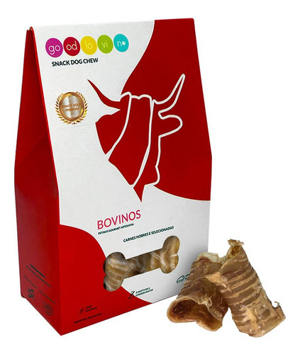 Goodlovin Mordedor Traqueia Bovina Kit 4 Unid. 100% Natural