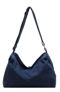 Bolso Retro De Mezclilla Para Mujer Con Correa Ajustable