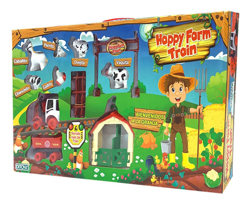 Granja Happy Farm Train Tren Con Movimiento Y Sonido Full