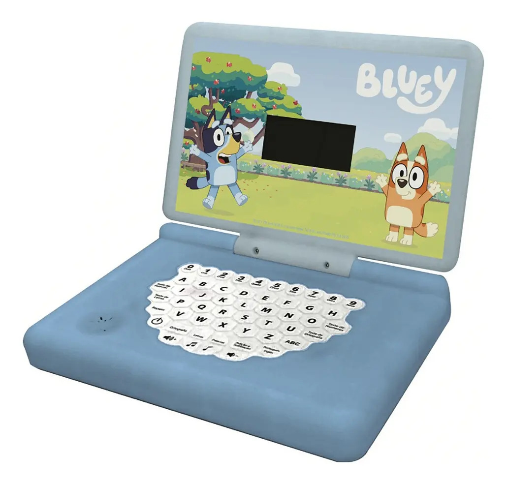 Laptop Minigame Infantil Bilíngue Bluey, Candide Brinquedos