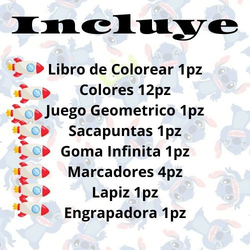 Lapicera Escolar Genérica - Ideal Para Clases Y Tareas Stich Lapicera Stich