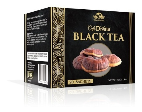 Té Negro Con Reishi Orgánico Vida Divina