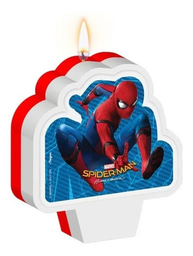 Vela Persanalizada Para Bolo Festa Homem Aranha Spiderman