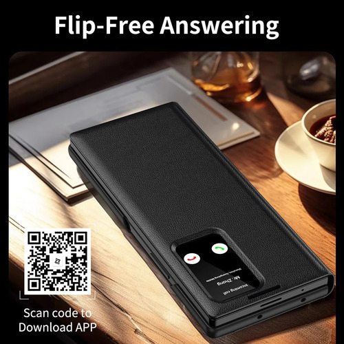 Funda De Teléfono Con Tapa Para Samsung Galaxy Z Fold 6, 5, 4, 3 Pliegues, 6 Pliegues, 5 Pliegues, 4 Pliegues, 3, 5g, Tarjetero Con Ventana Inteligent