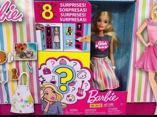 Imagen 6 de 7 de Barbie Con 8 Sorpresas Profesiones Yo Quiero Ser