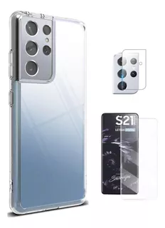 Para Samsung Galaxy S21 Ultra - Case Ringke Fusion + Vidrios