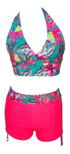 Bikini Busier Con Short Fucsia Gl-28 Color Fucsia