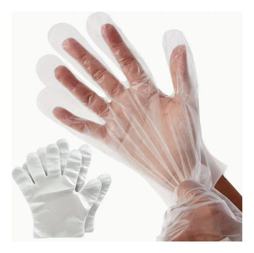 Guantes Plasticos Descartables Polietileno  X 1000 Unidades