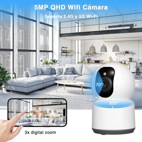 Monitor De Cámara De Seguridad Wifi Hd En Interiores
