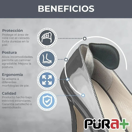 Imagen 3 de 5 de Protector Talón Tacones Zapatos Incomodos Pura+