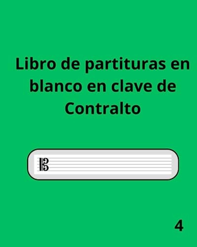 Libro De Partituras En Blanco En Clave De Contralto M.j. Leó