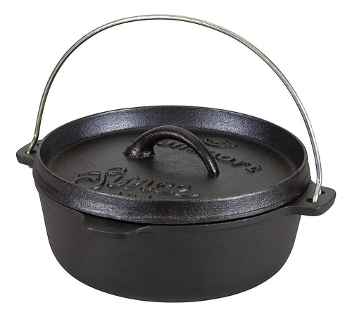 Pre-season Cast Iron Dutch Oven Flat Bottom