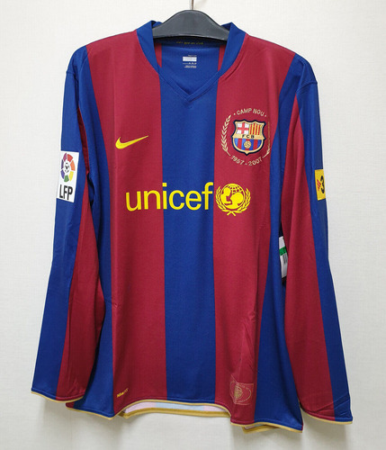 Camiseta Retro Messi Barcelona 2007 / 08 Manga Larga Titular