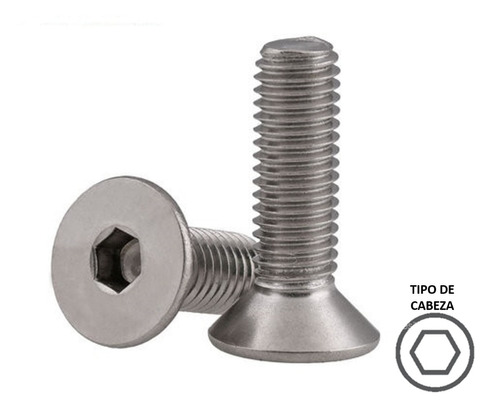 Tornillo Allen Cabeza Plana Inoxidable M5 X 16 Mm (50 Pzs)