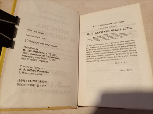 Nuevo Manual De Medicina Homeopática (Usado)