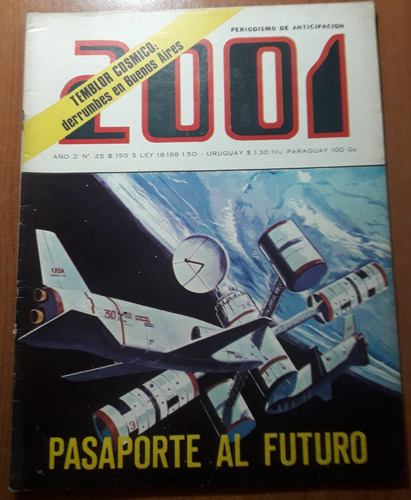 Revista 2001 Periodismo De Anticipacion N°25 Agosto De 1970