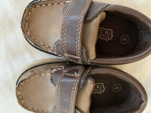 Zapatos Bebé 19 Marrones Con Velcro Impecables (Usado)