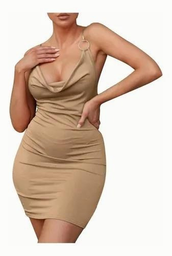 Vestido Lencero Tirantes Satinado Sexy Licra Colombiana