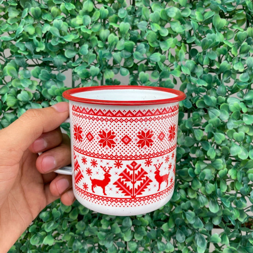 Imagen 8 de 10 de 6 Tazas Peltre Regalo Navidad - Diseños Navideños