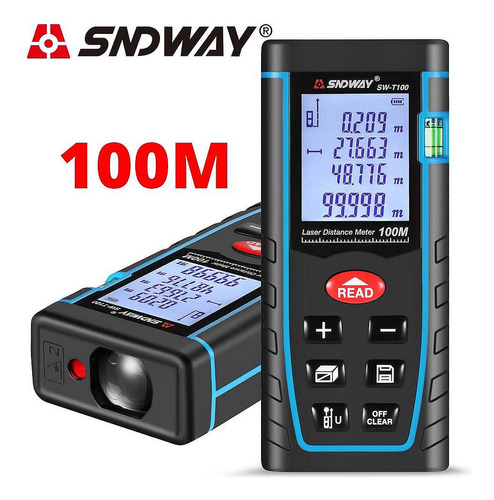 Medidor Distancia Digital Sndway Sw-t100 Cinta Métrica Laser