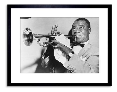 Wee Blue Coo 9x7  Foto Music Jazz Louis Armstrong Playing T.