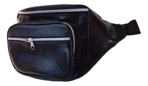 Maxi Riñonera Mds Por Mayor X5 Unidades Negro Cuerina